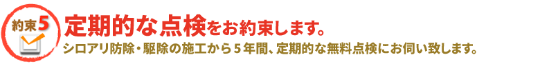 定期点検をお約束します